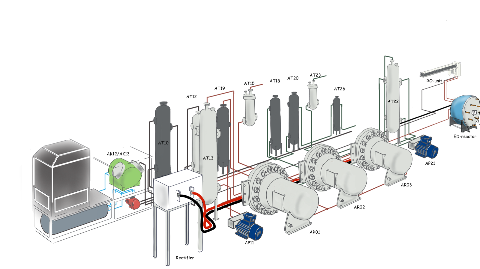 Schematic of the Coval Demonstration Unit
